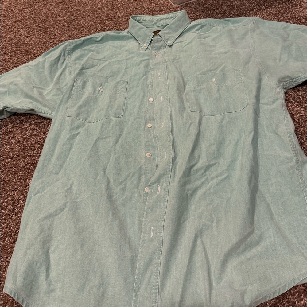 🍄Eddie Bauer Greenish blue Casual Shirt XL tall